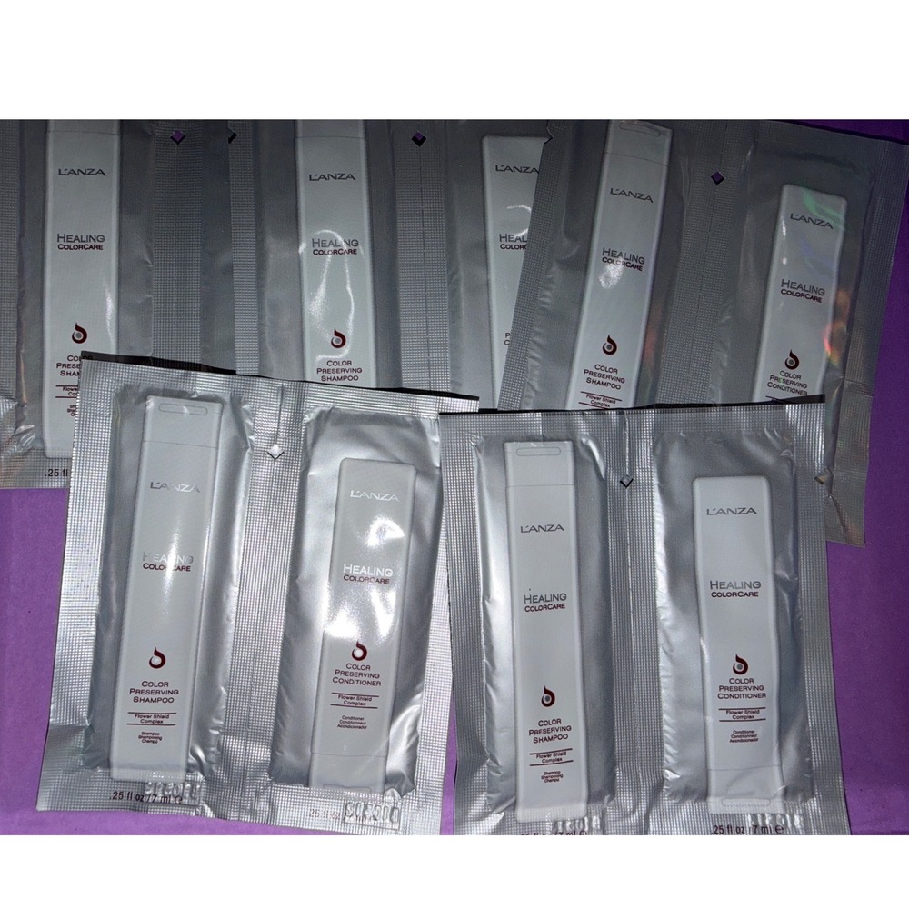 Lanza Healing Colorcare preserve Shampoo Conditioner Travel Packets hair care